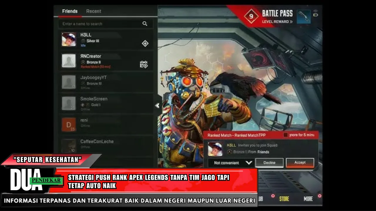 Strategi push rank Apex Legends tanpa tim jago tapi tetap auto naik