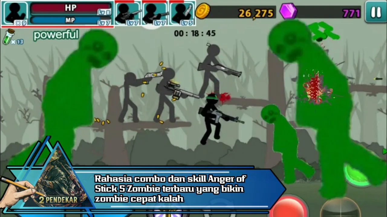 Rahasia combo dan skill Anger of Stick 5 Zombie terbaru yang bikin zombie cepat kalah